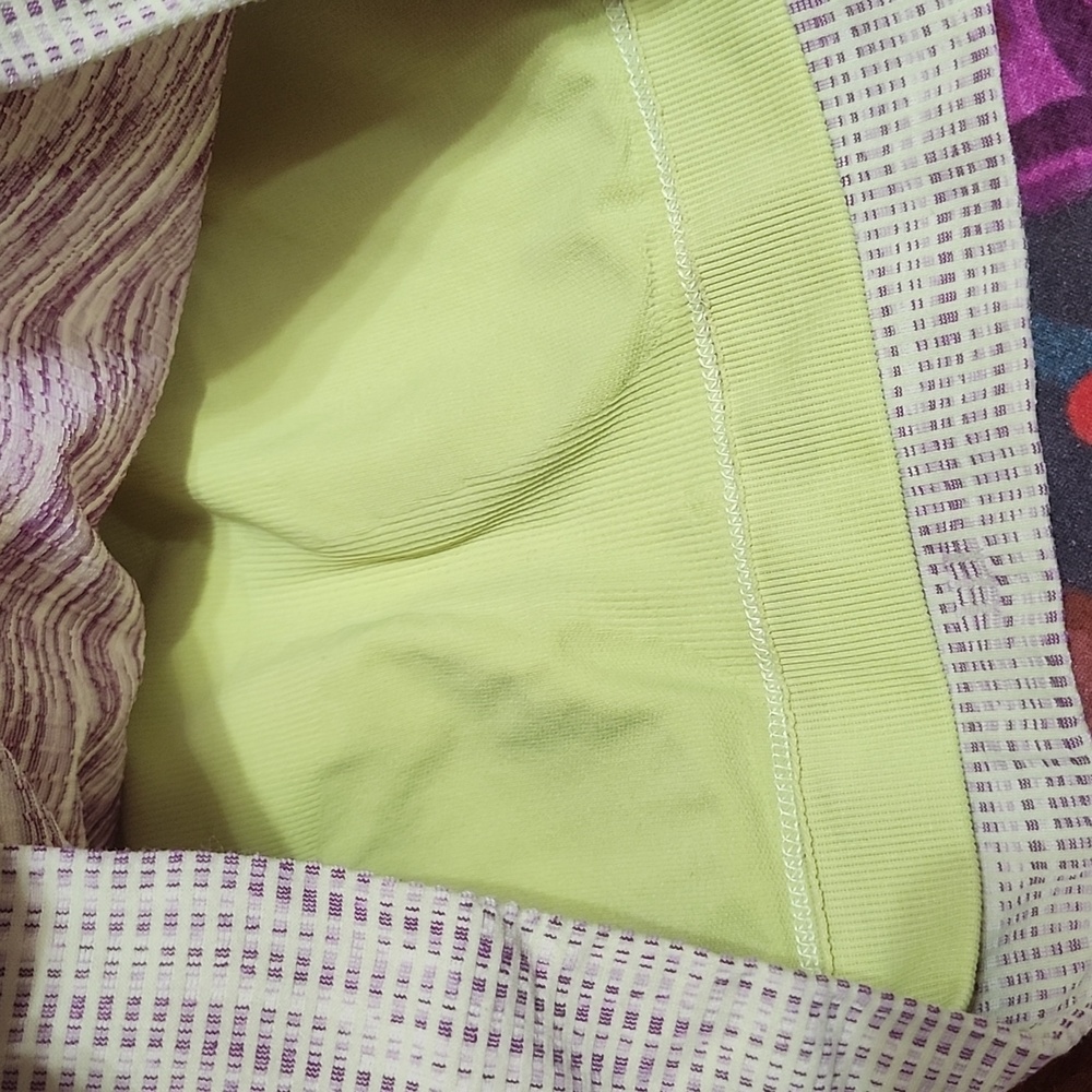 Lululemon Pale Yellow And Purple Long Sleeve Crop Top - Picture 5 of 6